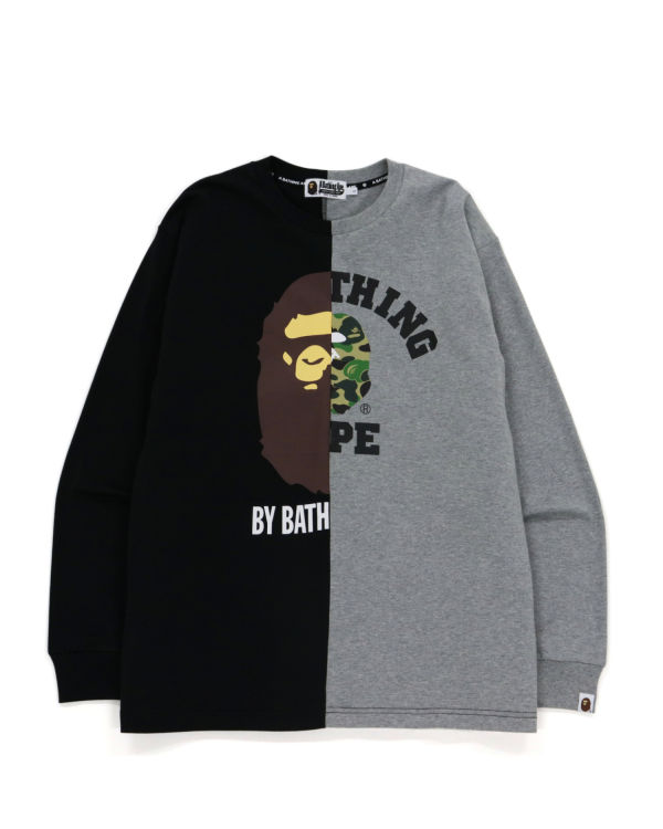 Bape College & By Bathing Relax Fit Tricko Panske Čierne | SK-4607