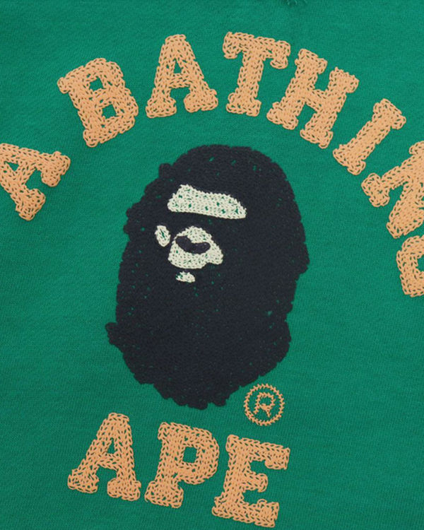 Bape College Crewneck Mikiny Detske Tyrkysový Zelene | SK-0729