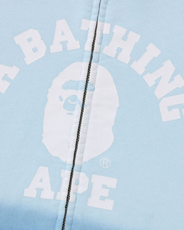 Bape College Gradation Relaxed Fit Full Zip Mikiny S Kapucňou Panske Modre | SK-8607