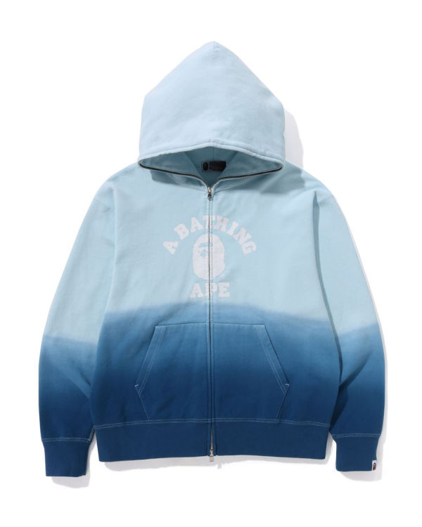 Bape College Gradation Relaxed Fit Full Zip Mikiny S Kapucňou Panske Modre | SK-8607