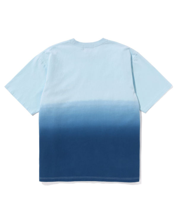 Bape College Gradation Relaxed Fit Tricko Panske Modre | SK-2359