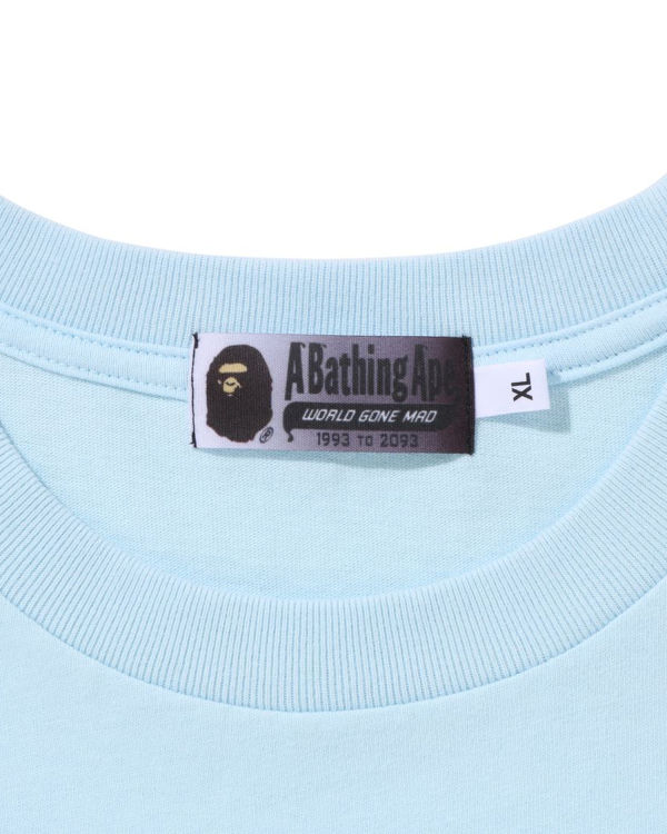 Bape College Gradation Relaxed Fit Tricko Panske Modre | SK-2359