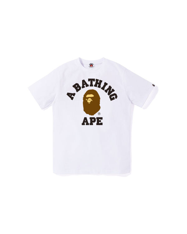 Bape College Jr Tricko Detske Biele | SK-9803