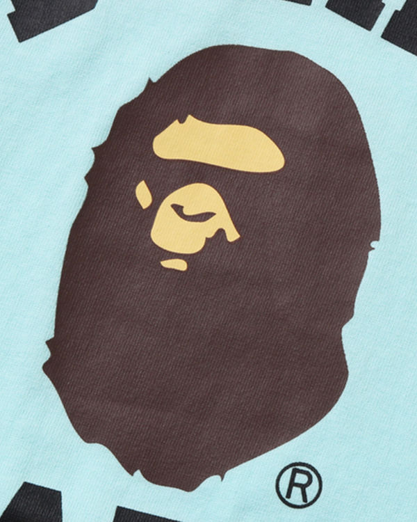Bape College L/S Tricko Panske Svetlo Modre | SK-3986
