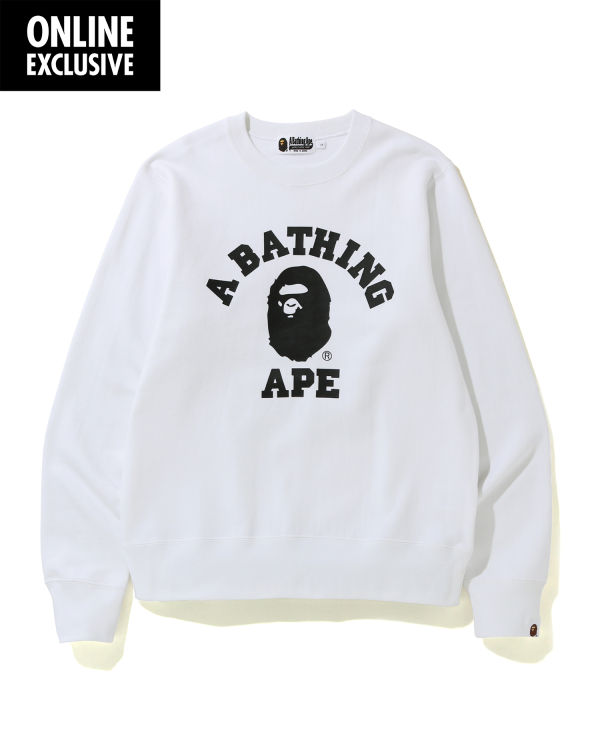Bape College Mikiny Panske Biele | SK-1537