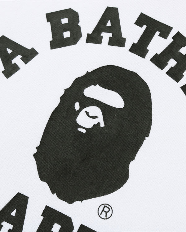 Bape College Mikiny S Kapucňou Panske Biele | SK-5137