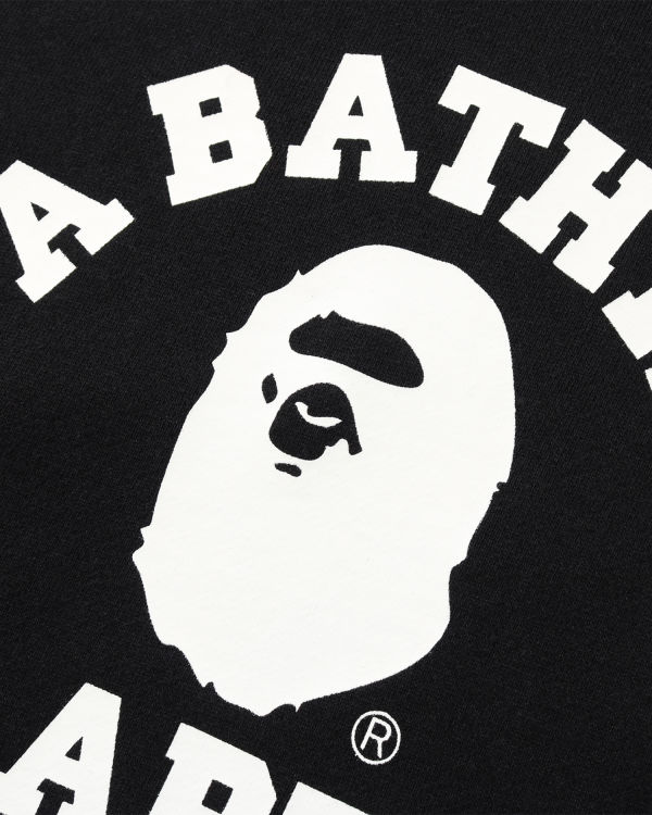 Bape College Mikiny S Kapucňou Panske Čierne | SK-1724