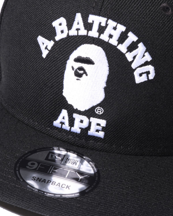 Bape College New Era Snap Back Caps Panske Čierne | SK-0953