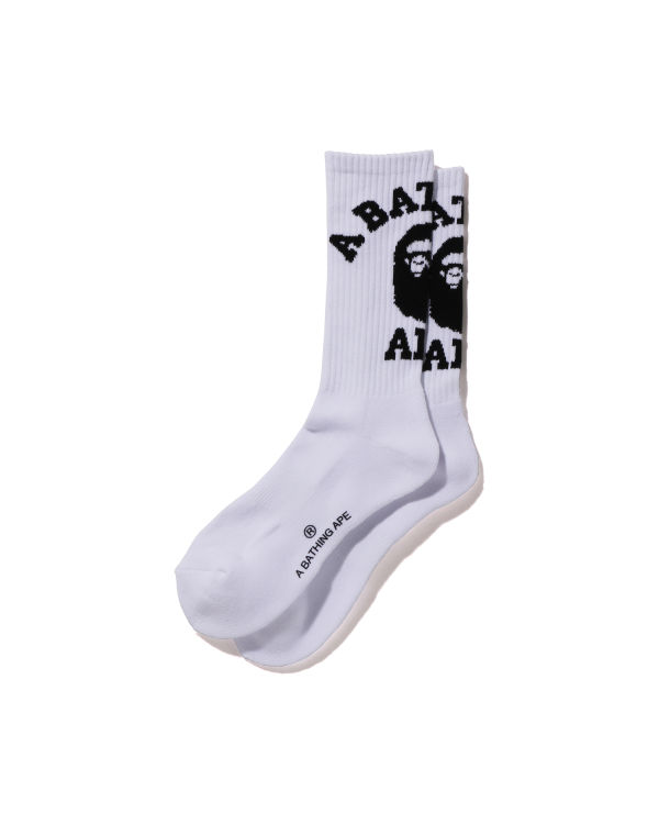 Bape College Ponozky Panske Biele | SK-6309