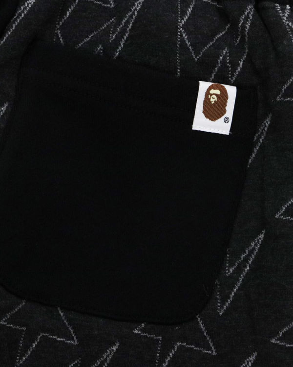 Bape College Print Quilting Tepláky Detske Čierne | SK-0361
