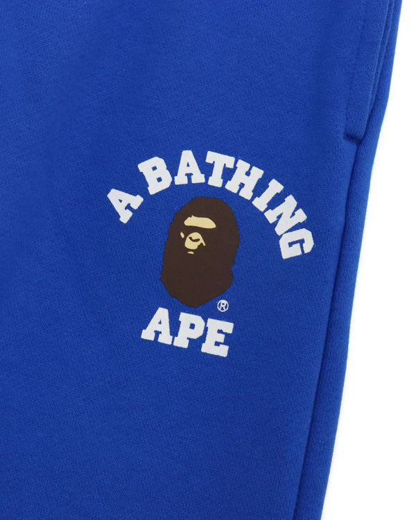 Bape College Print Quilting Tepláky Detske Modre | SK-8691