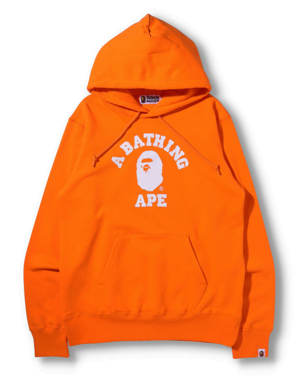 Bape College Pullover Mikiny S Kapucňou Panske Oranžové | SK-6092