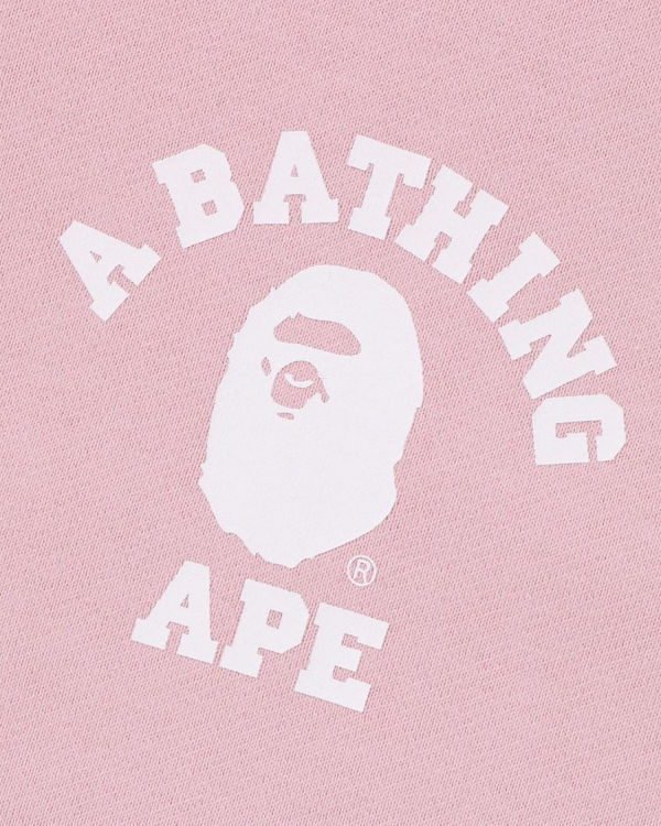 Bape College Relaxed Fit Full Zip Mikiny S Kapucňou Panske Ruzove | SK-3259