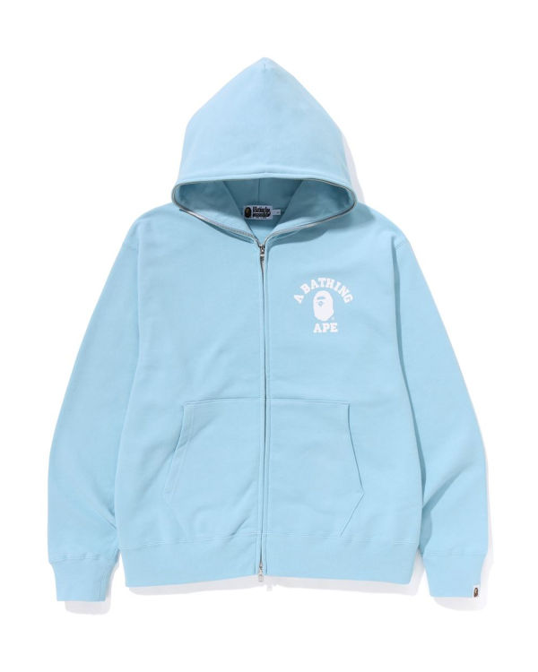Bape College Relaxed Fit Full Zip Mikiny S Kapucňou Panske Svetlo Modre | SK-4861