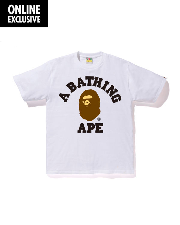 Bape College Tricko Panske Biele | SK-4357