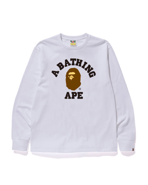 Bape College Tricko Panske Biele | SK-9072
