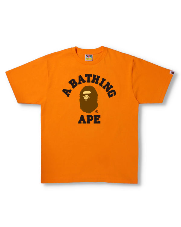Bape College Tricko Panske Oranžové | SK-3861