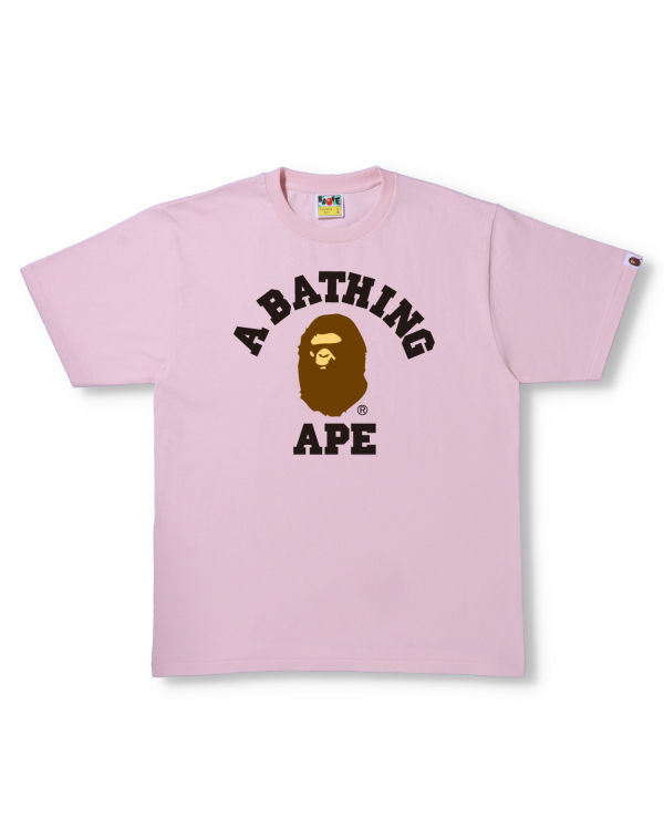 Bape College Tricko Panske Ruzove | SK-4756