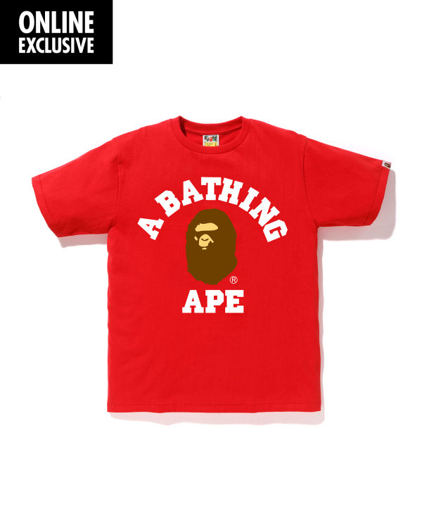 Bape College Tricko Panske Svetlo Červené | SK-0374