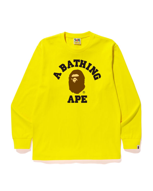 Bape College Tricko Panske Žlté | SK-8631