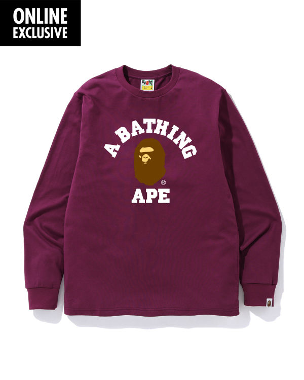 Bape College logo Tricko Panske Tmavo Nachový | SK-7149