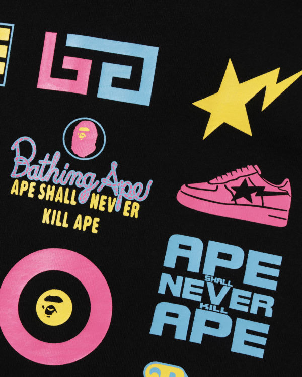 Bape Colours multi logo zip Mikiny S Kapucňou Damske Čierne | SK-8209