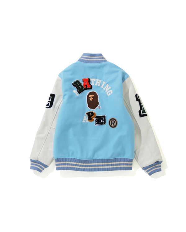 Bape Crazy Patch Varsity Bundy Panske Modre | SK-9130