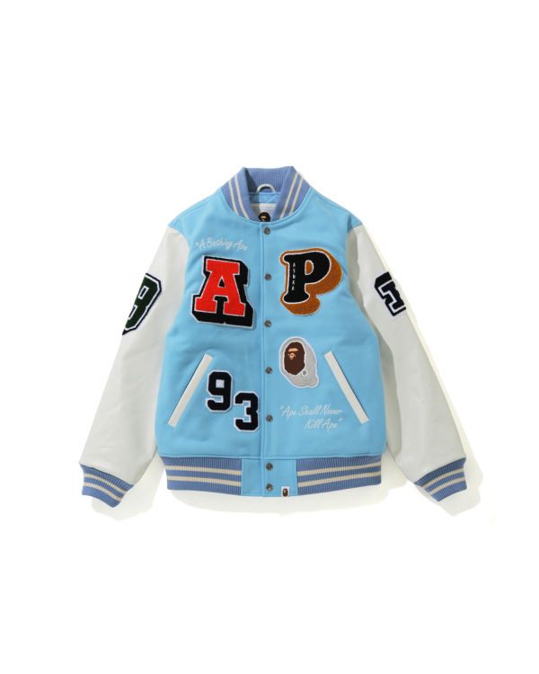 Bape Crazy Patch Varsity Bundy Panske Modre | SK-9130