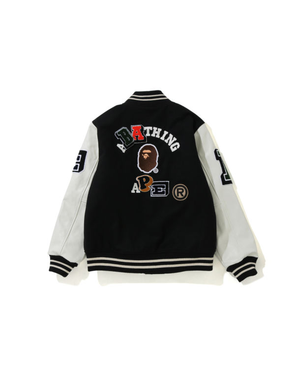 Bape Crazy Patch Varsity Bundy Panske Čierne | SK-5386