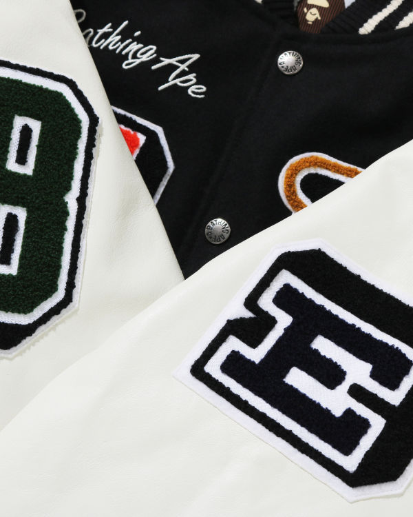 Bape Crazy Patch Varsity Bundy Panske Čierne | SK-5386