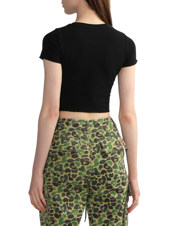Bape Cropped logo Blúzky Damske Čierne | SK-3805