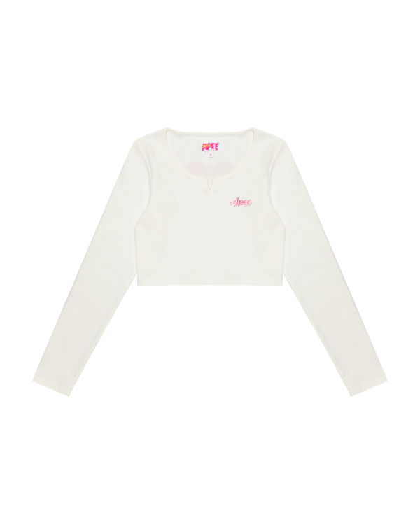 Bape Cropped slim cut Blúzky Damske Biele | SK-9368