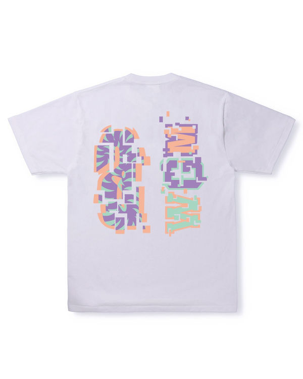 Bape Digitálny Shark Tricko Panske Biele | SK-1893