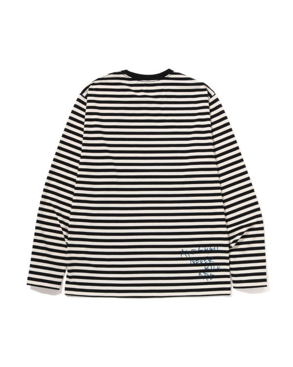 Bape Discharge College Hoop L/S Tricko Panske Biele | SK-0284