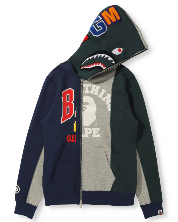 Bape Docking Shark Full Zip Mikiny S Kapucňou Damske Siva | SK-0148