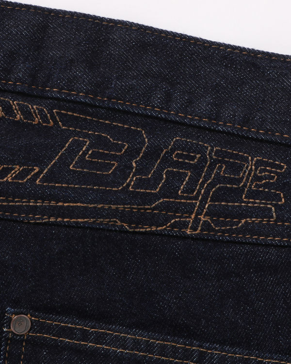 Bape Double Knee Loose Fit Džínsy Panske Modre | SK-4613