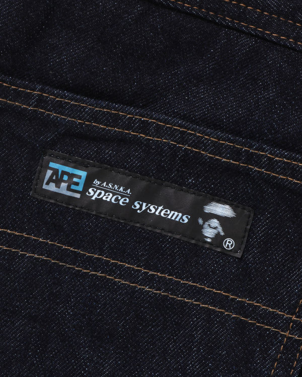 Bape Double Knee Loose Fit Džínsy Panske Modre | SK-4613