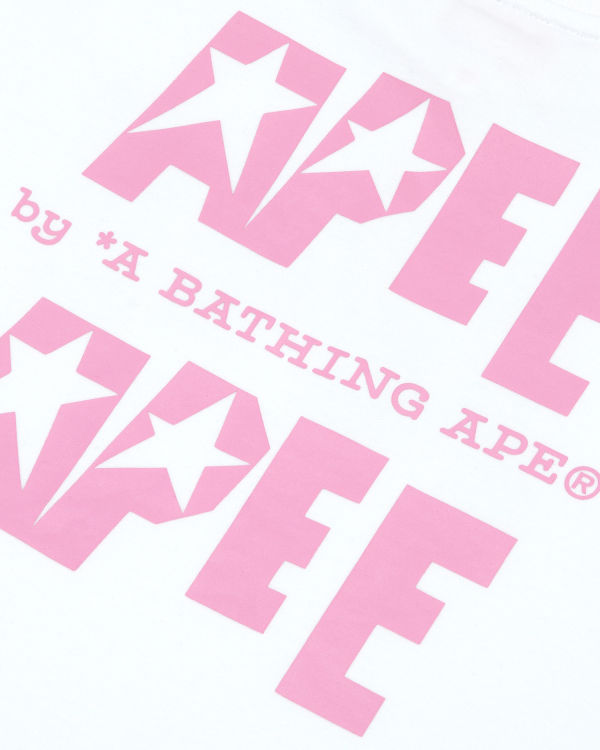 Bape Double logo cropped Tricko Damske Biele | SK-6875