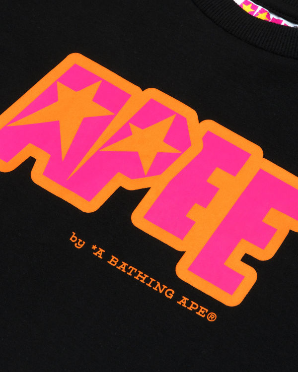 Bape Double logo cropped Tricko Damske Čierne | SK-9748