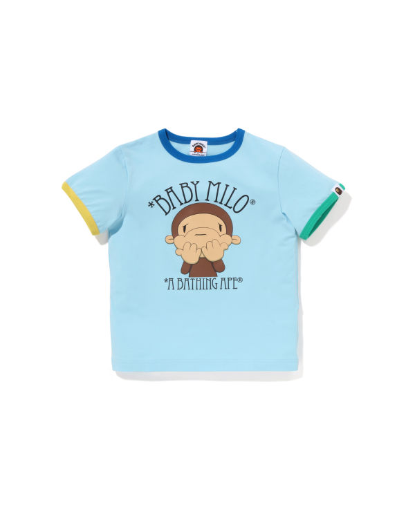 Bape Drawn Milo Shy Ringer Tricko Detske Svetlo Modre | SK-7194