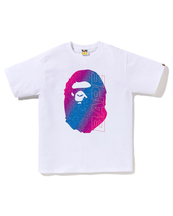 Bape Electro Neon Tricko Panske Biele | SK-4713