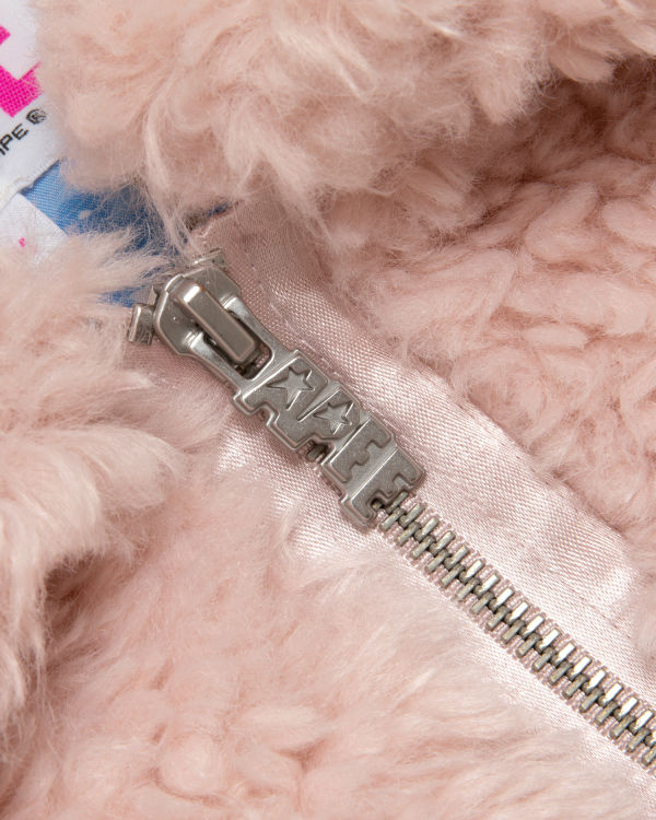 Bape Faux fur Bundy Damske Ruzove | SK-8916