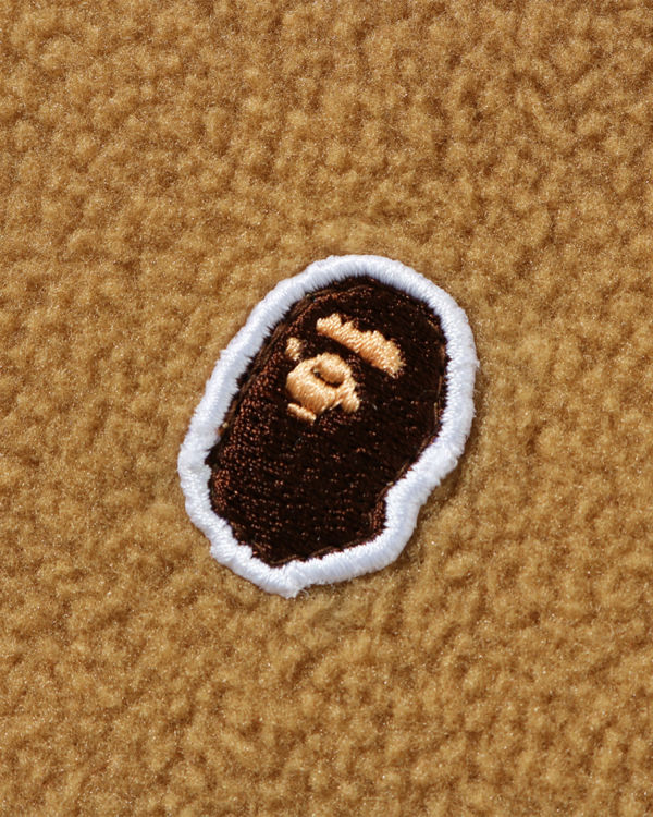 Bape Fleece one point zip Mikiny S Kapucňou Damske Béžové | SK-8190