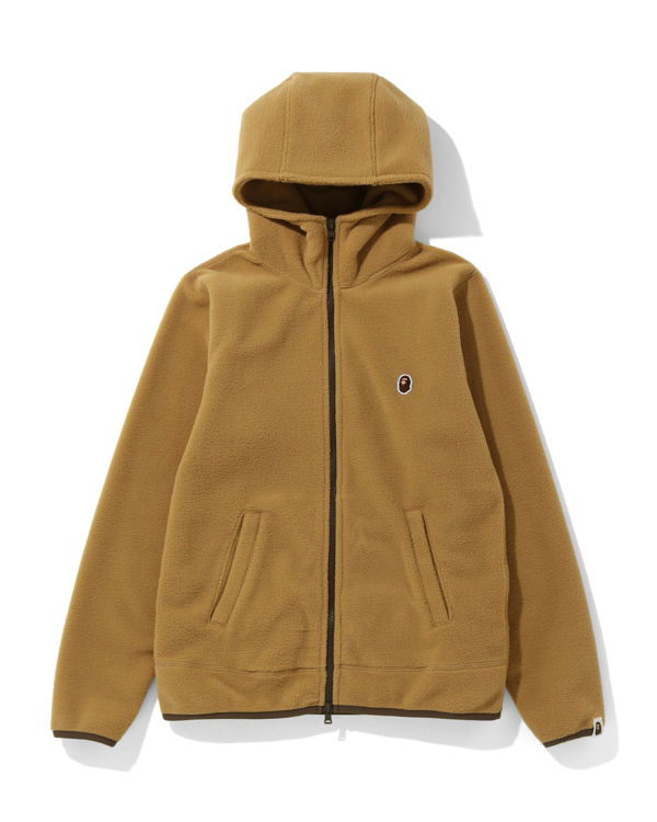 Bape Fleece one point zip Mikiny S Kapucňou Damske Béžové | SK-8190