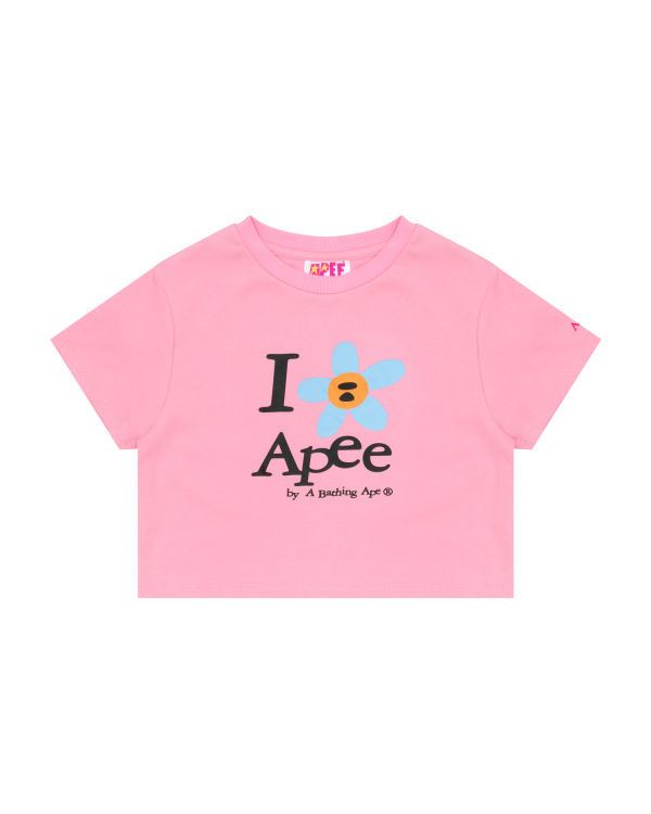 Bape Flower cropped Tricko Damske Ruzove | SK-1564