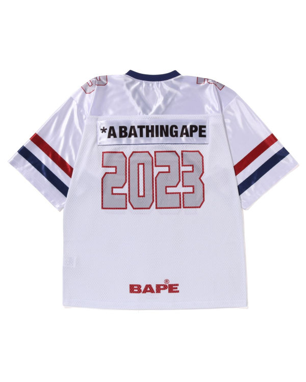 Bape Football Jersey Tricko Panske Biele | SK-8217