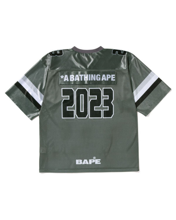 Bape Football Jersey Tricko Panske Siva | SK-5736