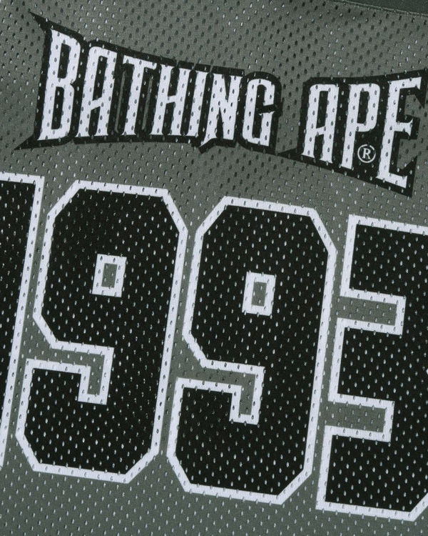 Bape Football Jersey Tricko Panske Siva | SK-5736
