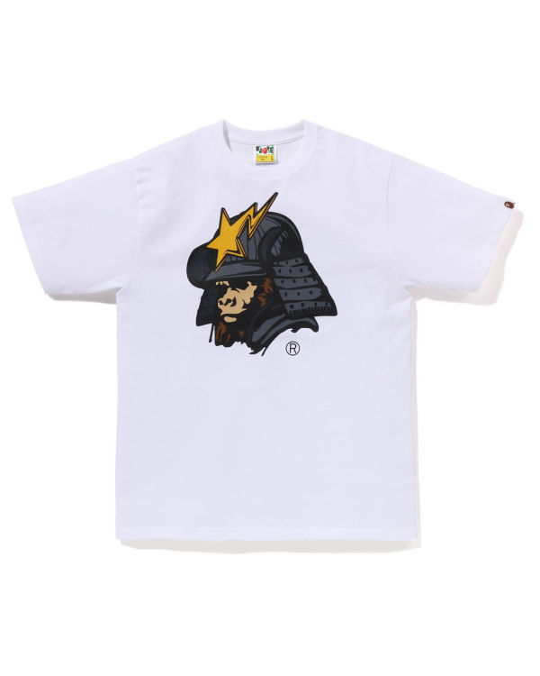 Bape General Kabuto Tricko Panske Biele | SK-2904