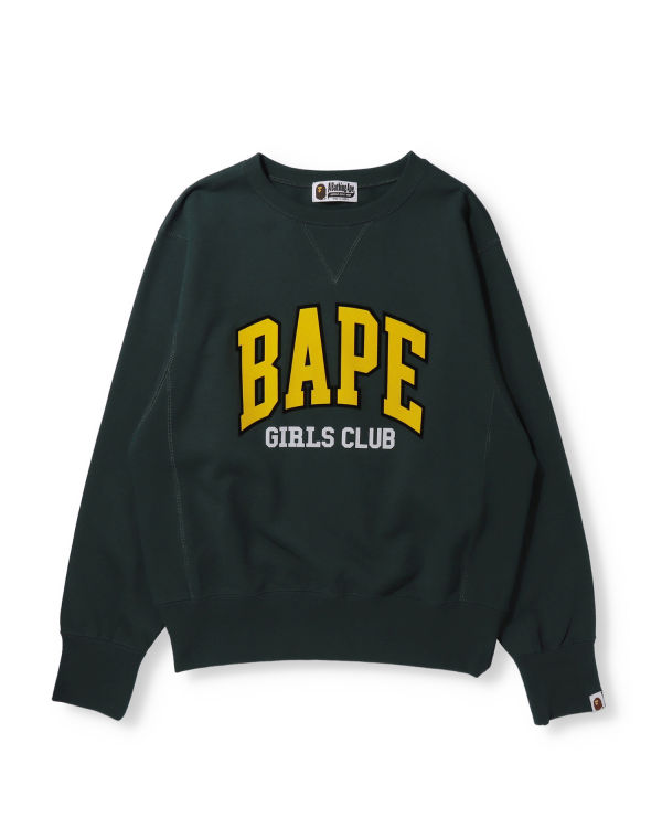 Bape Girls Club Siroke Topanky Crew neck Mikiny Damske Tmavo Zelene | SK-3610